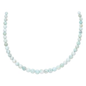 Larimar 1pkg1, hand-cut round bead natural 8 inch graduated 4-6mm