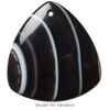Black agate 1pkg1, rounded triangle focal 43x42x42mm image number 2