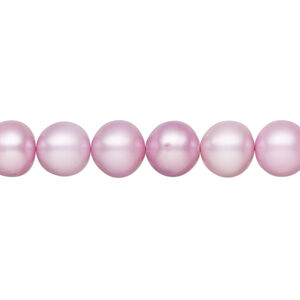 Freshwater pearl 1pkg1, semi-round, 15 inch pale purple 8mm cultured