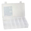 Organizer box, The Beadery®, 1pkg1, plastic, clear, 10-3/4 x 6-1/2 x 1-3/4 inches with 18 fixed compartments (2182). image number 2