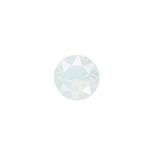 Chaton, crystal rhinestone, white opal, foil back, 12.97-3.22mm, faceted round, SS55. Sold per pkg of 2.