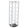 Display, earring, acrylic, clear and black, 18x5x5-inch revolving square. Sold individually. image number 0