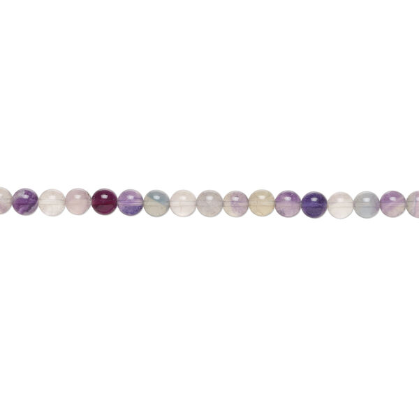 Multi-fluorite 1pkg1, round bead natural, 15 inch 8mm image number 1