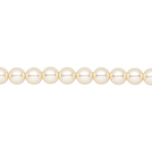 Pearl 50pk cream, Preciosa Czech crystal 5mm round