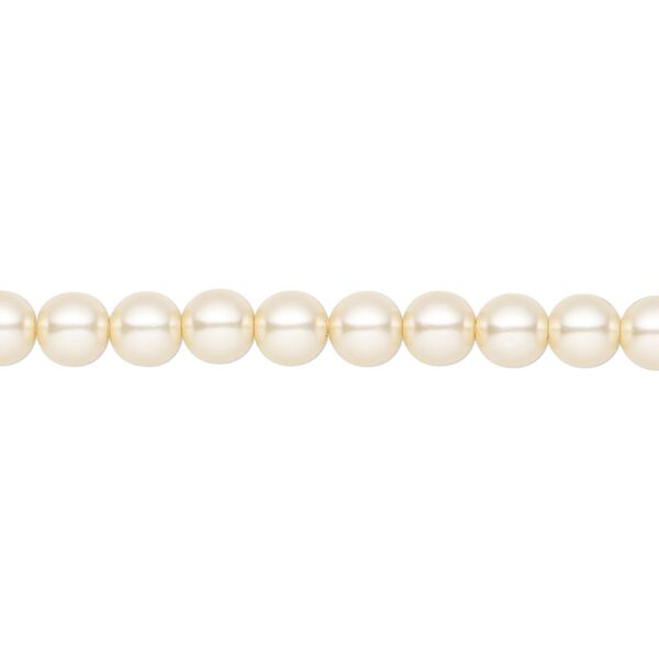 Pearl 50pk cream, Preciosa Czech crystal 5mm round image number 0