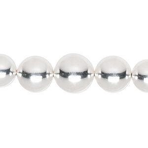 Bead, sterling silver, 3-12mm seamless graduated round Sold per pkg of 19.