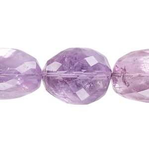 Amethyst 1pkg1, hand-faceted nugget bead natural 15.5-16 inch large