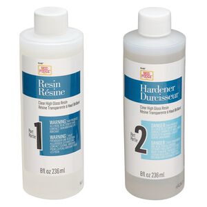 Epoxy, Mod Podge®, epoxy resin, 2-part resin. Sold per pkg of (2) 8-fluid ounce bottles.