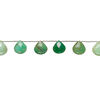 Chrysoprase 1pkg6, hand-cut top-drilled faceted puffed teardrop bead, 21x20mm-24x23mm image number 1