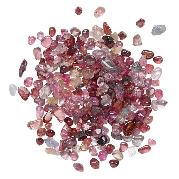 Inlay chip, multi-spinel (natural), mini undrilled chip, Mohs hardness 8. Sold per 10-gram pkg. image number 0