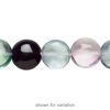 Rainbow fluorite 1pkg1, flat round bead natural 15.5-16 inch 12mm image number 1