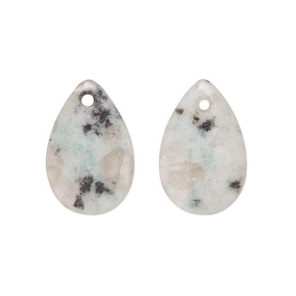 Sesame jasper 1pkg2, hand-cut teardrop drop natural B grade, 20x13mm image number 0