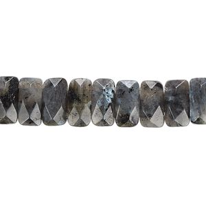 Blue labradorite 1pkg1, faceted rectangle bead natural 8 inch 9x5mm-10x6mm