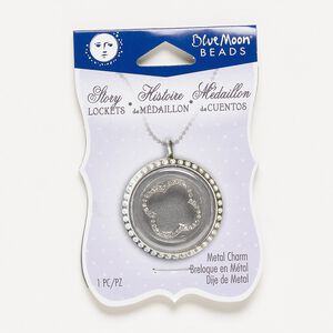 Charm, glass and silver-finished "pewter" (zinc-based alloy), clear, 21mm undrilled open clover. Sold individually.