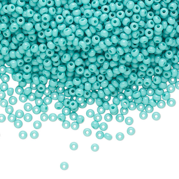 Seed bead, Preciosa Ornela Czech glass, pkg/50g, #11 rocaille, opaque seafoam green, (63130). image number 0