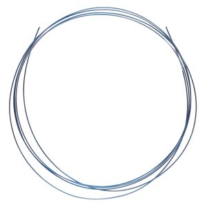 Wire, anodized niobium, dark blue, half-hard, round, 22 gauge. Sold pkg of 5 feet.