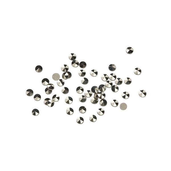 Marcasite 1pkg50, hand-cut faceted round gem natural 2mm image number 0