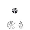 Drop 12pk jet, Crystal Passions® 8mm pendant mini disk 6428 image number 0