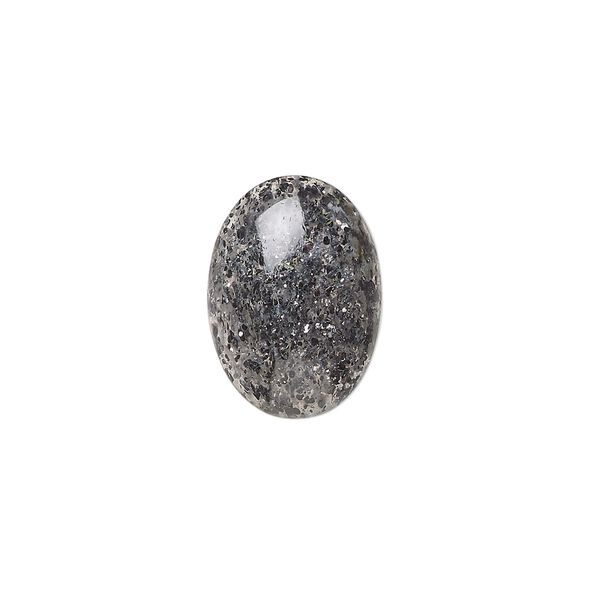Black aventurine 1pkg1, hand-cut calibrated oval cab natural 18x13mm image number 0