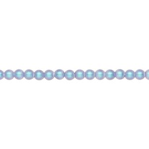 Pearl 100pk iridescent light blue, Crystal Passions® 3mm round 5810