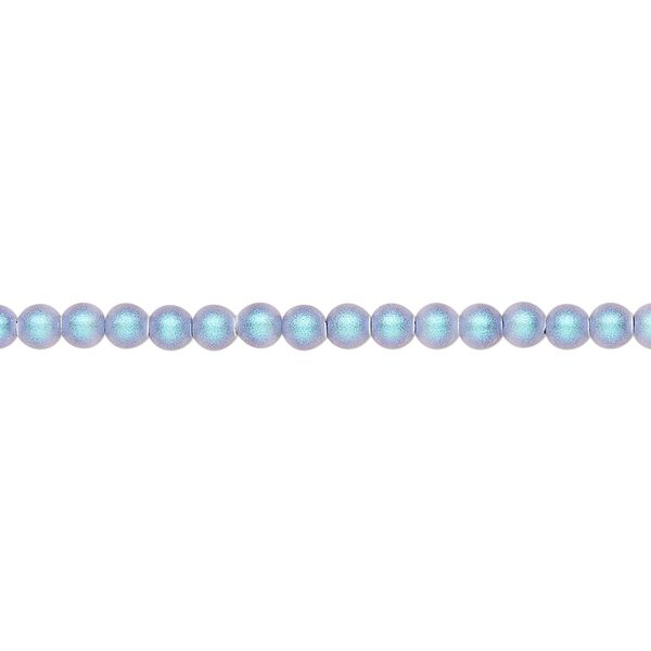 Pearl 100pk iridescent light blue, Crystal Passions® 3mm round 5810 image number 0