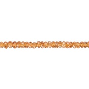 Spessartite garnet 1pkg1, hand-cut faceted rondelle bead natural 15.5-16 inch 3x1mm-4x2mm