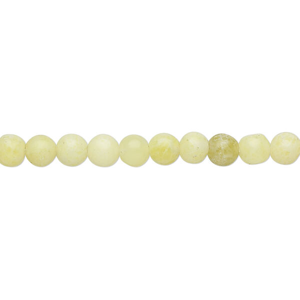 Bead, peridot "jasper" (serpentine) (natural), 4mm round, C- grade. Sold per 15.5-16 inch strand. image number 0