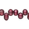 Freshwater pearl 1pkg1, top-drilled rice, 15 inch wine 8x7mm-14x9mm cultured image number 0