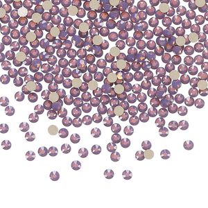 Flat back 144pk amethyst opal foil back, Preciosa MAXIMA Czech crystal rhinestone 2.1-2.3mm chaton rose round SS7