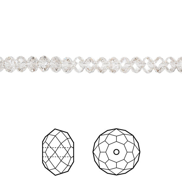 Bead 144pk crystal silver shade, Crystal Passions® 4x3mm rondelle 5040 image number 0