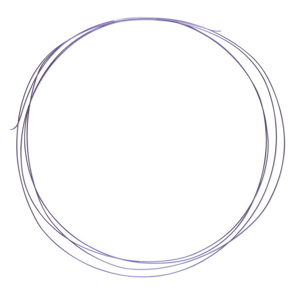 Wire, anodized niobium, purple, half-hard, round, 24 gauge. Sold pkg of 5 feet. image number 0