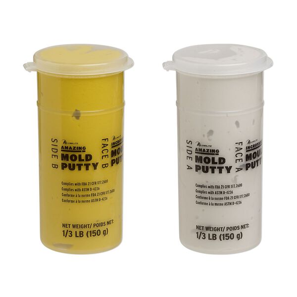 Molding putty, Alumilite, silicone, 20 minute. Sold per pkg of (2) 1/3-lb jars. image number 0