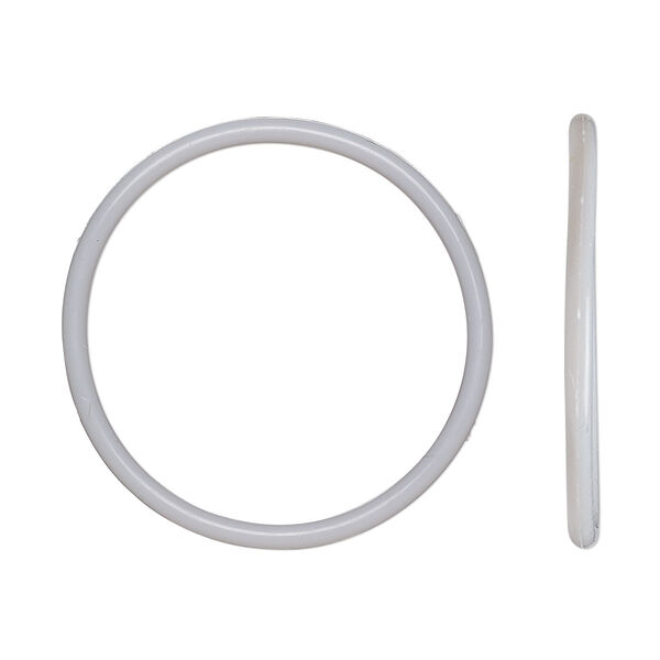 Component, Oh! Ring™, silicone, silver, 25mm round with 22mm hole. Sold per pkg of 50. image number 0