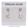 Earring card, flocked plastic, grey and black, 2x2-inch square with "STERLING SILVER." Sold per pkg of 100. image number 1