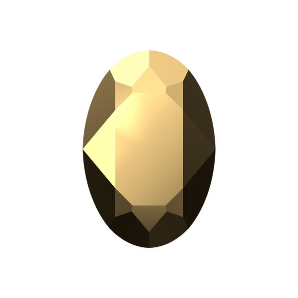 Fancy stone 1pkg4 crystal aurum foil back, Crystal Passions® 6x4mm oval 4120 image number 0