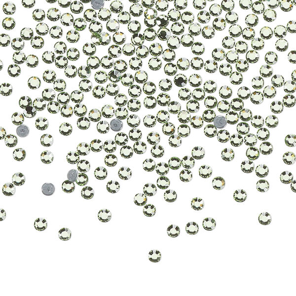 Flat back, Dance With Me™ crystal hotfix rhinestone, peridot, foil back, 1.9-2.1mm rose, SS6. Sold per pkg of 144 (1 gross). image number 0