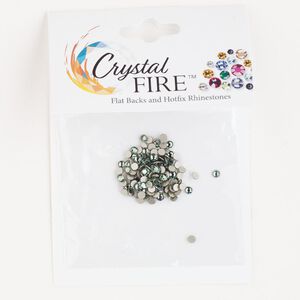 Flat back 1pkg144 erinite foil back, Crystal Fire® rhinestone 2.1-2.3mm rose round SS7 2058