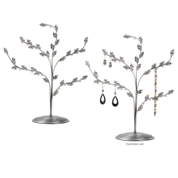 Display, antiqued steel, 15 x 13 x 6-inch branch with leaves. Sold individually. image number 0