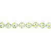 Bead, glass 1pkg8, opaque green and white, 16mm hand-painted round. image number 1