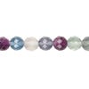Rainbow fluorite 1pkg1, faceted round bead natural 15.5-16 inch 8mm image number 0