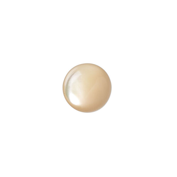 Cabochon, mother-of-pearl shell (natural), 12mm calibrated round, Mohs hardness 3-1/2. Sold per pkg of 2. image number 0