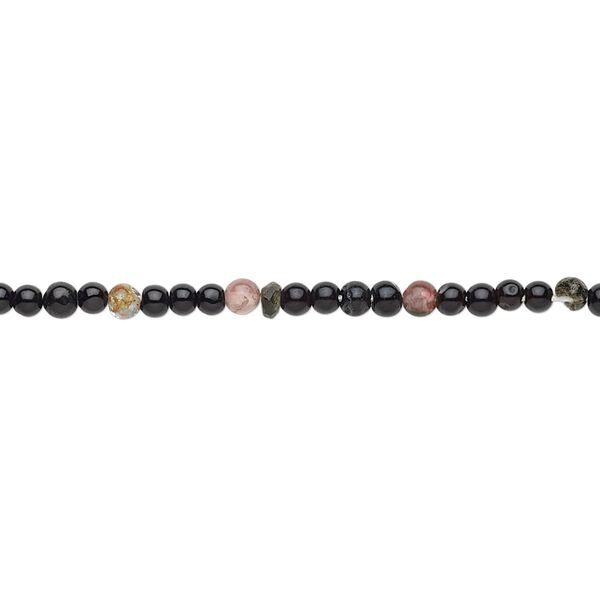 Multi-tourmaline 1pkg1, hand-cut round bead natural 12 inch 2-3mm image number 0