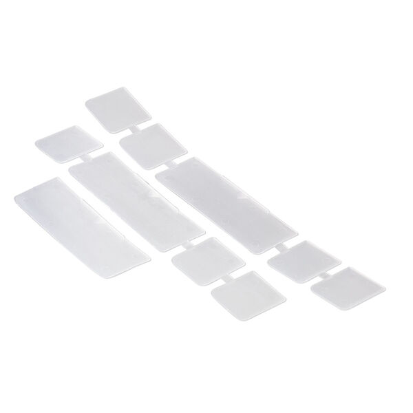 Organizer box, The Beadery®, 1pkg1, plastic, clear / blue, 10-7/8 x 7-1/4 x 1-1/2 inches with 5 to 20 adjustable compartments (2185). image number 3