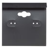 Earring card, PVC plastic, opaque black, 2x2 inch square. Sold per pkg of 100. image number 1