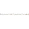 Mother-of-pearl shell 1pkg1, puffed oval bead 15 inch ivory 14x9mm-15x10mm image number 1