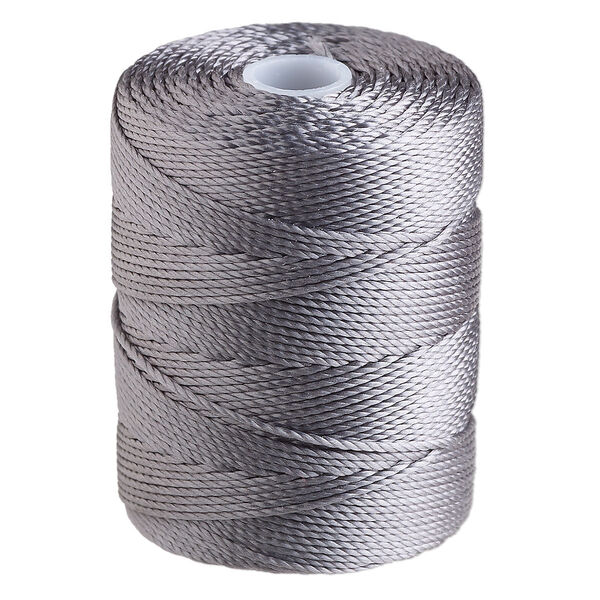 Thread, C-Lon®, nylon, grey, 0.5mm diameter. Sold per 92-yard spool. image number 0