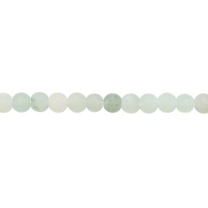 Green aventurine 1pkg1, matte round bead natural 8 inch 4mm
