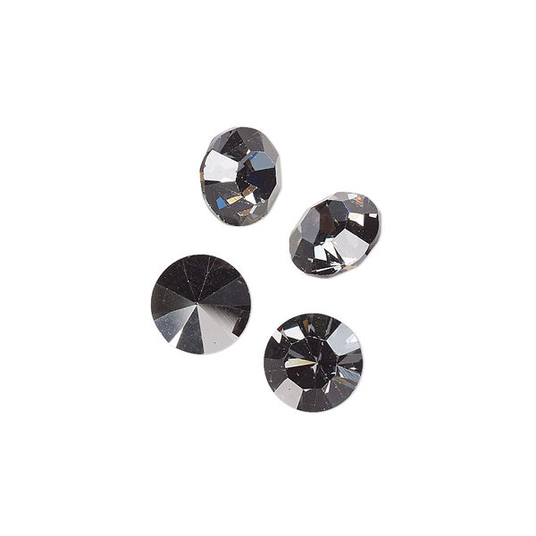 Chaton 8pk crystal nightfall foil back, Preciosa MAXIMA Czech crystal rhinestone 8.16-8.41mm 15-cut faceted round SS39 image number 0