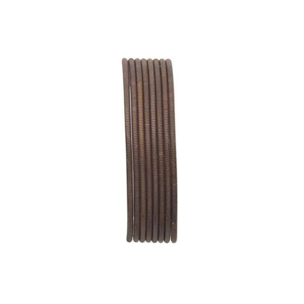 French wire, enamel-coated brass, brown, 0.7-0.9mm tube. Sold per pkg of (2) 19-1/2 inch strands. image number 0