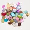 Mother-of-pearl shell 1pkg4oz, flat oval bead mix mixed colors 18x12mm-30x18mm image number 1